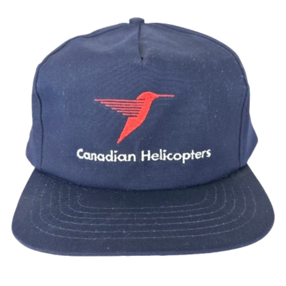 Vintage Canadian Helicopters Trucker Hat Classic Cap Bue Hummingbird Aviation